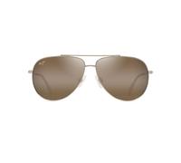 Maui Jim MJ0665S Sunglasses, Shiny Lt Gold w/Orange&Yellow, 59-12-145 Unisex