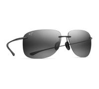 Maui Jim - Hikina Noir Brillant Gris Neutre MauiPure Lt - Lunettes de soleil