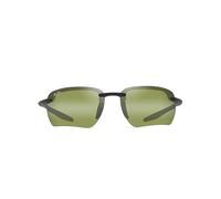 Maui Jim Hookipa Ultra G Lunettes de soleil rectangulaires, Noir mat/Maui Ht Polarisé, Medium