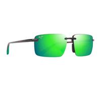 Maui Jim - Laulima Asian Fit Marron Transparent Brillant MauiGreen MauiPure - Lunettes de soleil