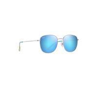 Maui Jim - Olali Asian Fit Argent Brillant Bleus Verts Bleu Hawaï MauiPure - Lunettes de soleil