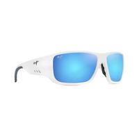 Maui Jim - Lunettes de soleil polarisées avec verres bleus miroir - unisex - Accessoires - Blanc - Taille: 63 MM