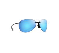 Maui Jim Lunettes de soleil Sugar Beach MJ0421S 006 Unisexe Injectées Noires Blue Hawaii Polarisées