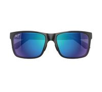 Maui Jim – Lunettes de soleil Red Sands B432 – Polarisées Blue Hawaii CAT3 Noir mat 59 mm