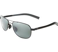 Maui Jim, SUNGLASSES MJ0327S Guardrails, Gloss Black, 57-16-135, Square