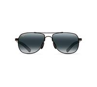 Maui Jim, SUNGLASSES MJ0327S Guardrails, Gloss Black, 57-16-135, Square