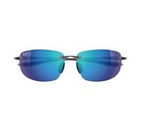 Maui Jim – Lunettes de soleil Hookipa MJ0407S – Gris fumé Bleu Hawaï – Polarisées – 64 mm
