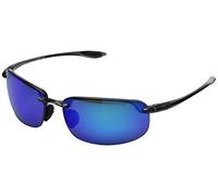 Maui Jim – Lunettes de soleil Hookipa MJ0407S – Gris fumé Bleu Hawaï – Polarisées – 64 mm
