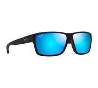 Maui Jim - Uila Noir Mat Bleu Hawaï Minéral Superthin - Lunettes de soleil