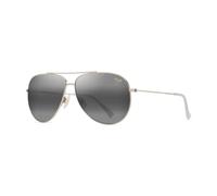 Maui Jim Lunettes de soleil Hauoli XL Doré clair cristaux polarisées MauiPure Gris Neutre CAT3