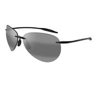 Maui Jim Lunettes de soleil SUGAR BEACH 421-02 Unisexe Noir verre 62 mm Effet miroir Gris Polar
