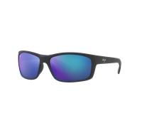 Maui Jim Unisex Sunglass 766 Kanaio Coast - Couleur du Monture: Noir mat, Couleur de Lentille: Blue Hawaii Mirror Polarized