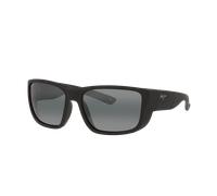 Maui Jim Unisex Sunglass Amberjack - Couleur du Monture: Noir mat, Couleur de Lentille: Gris Polar