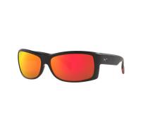 Maui Jim Unisex Sunglass Equator - Couleur du Monture: Noir mat, Couleur de Lentille: Hawaii Lava U+2122 Mirror Polarized