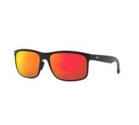 Maui Jim Unisex Sunglass Huelo - Couleur du Monture: Noir, Couleur de Lentille: Hawaii Lava U+2122 Mirror Polarized