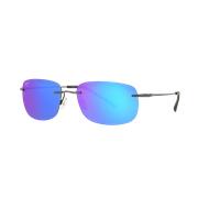 Maui Jim Unisex Sunglass Ohai - Couleur du Monture: Gunmetal, Couleur de Lentille: Blue Hawaii Mirror Polarized