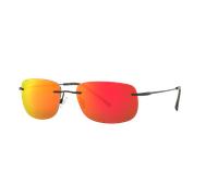 Maui Jim Unisex Sunglass Ohai - Couleur du Monture: Noir mat, Couleur de Lentille: Hawaii Lava U+2122 Mirror Polarized