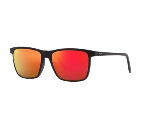 Maui Jim Unisex Sunglass One Way - Couleur du Monture: Noir mat, Couleur de Lentille: Red Mirror Polarized