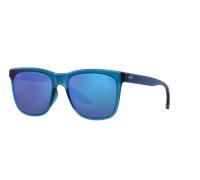 Maui Jim Unisex Sunglass Pehu - Couleur du Monture: Bleu, Couleur de Lentille: Blue Hawaii Mirror Polarized
