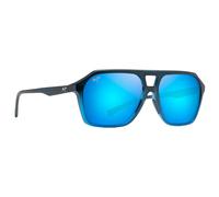 Maui Jim - Wedges Fondu Noir Mat Bleu Blue Hawaii Mineral Superthin - Lunettes de soleil