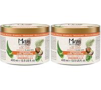 Maui Moisture | Masque capillaire Smoothie Curl Care + Coconut Oil (pot de 400 ml) - Soin cheveux hydratant à l'huile de noix de coco - Masque végan pour cheveux épaix et bouclés (Lot de 2)