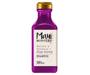 Maui Moisture - Shampooing Revive & Hydrate + Shea Butter (bouteille de 385 ml) - Shampoing revitalisant au beurre de karité - Shampooing végan pour cheveux secs et abîmés