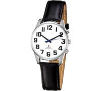MAUJOY Montre parlante pour femme pour personnes âgées aveugles avec déficience visuelle, voix forte et claire, parle en allemand, Noir , Classique