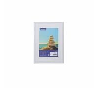 MAUL Cadre Photo MAULart 15 x 21 cm, Cadre Photo en Plastique pour Format Portrait ou Paysage, avec Passe-Partout, Cadre Interchangeable à Poser, Idéal pour Photos et Collages, Blanc