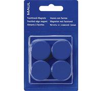 Maul 6177235 Pack de 4 Aimants MAULpro résistance 0,6 kg Forme Ronde 30 mm Bleu