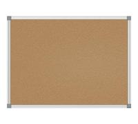 MAUL 6443084 Fixed Bulletin Board Aluminium, Liège Marron, Gris Tableau d'Affichage pour Annonces