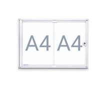 MAUL Panneau de trottoir MAULpublic A0 – Aluminium résistant aux intempéries, double-face, argenté