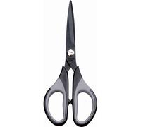 MAUL 7690690 Schere mit gummierter Griffzone, Länge: 150 mm, schwarz