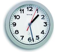 MAUL 9052895 Horloge murale radio MAULstep blanc argent Plastique, Ø 20,0 cm