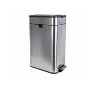 MAUL 9504094 poubelle Rectangulaire Acier inoxydable Noir et Argent