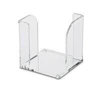 Maul Acrylic Note Box, 9 x 9 cm, Stylish Desk Organiser for Notes, Paper and Not