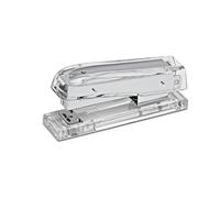 MAUL agrafeuse en acrylique | Agrafeuse bureau pour jusqu'à 15 feuilles de papier A4 | Accessoire bureau sans agrafe | Picots pour une bonne stabilité | Organiseur pour le bureau | Transparent