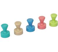 MAUL Aimants 6168499 – cône Ø12×H16 mm – rose, Atlantic Blue, turquoise, citron vert, sahara – 10 pcs