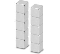 MAUL Aimant cube néodyme 5 mm Force d'adhérence : 1,1 kg argent 10 pièces