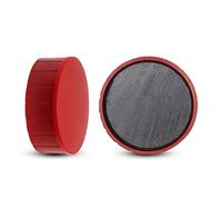 MAUL Aimant MAULsolid, Lot de 2 Gros Aimants Puissants à Usage Multiple, Aimants Ronds au design Moderne, 38 x 15, 5 mm, Charge Jusqu'à 2, 5 kg, Rouges
