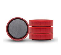 MAUL Aimant MAULsolid, Lot de 4 Gros Aimants Puissants à Usage Multiple, Aimants Ronds au design Moderne, 32 x 9, 6 mm, Charge Jusqu'à 0, 8 kg, Rouges