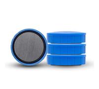 MAUL Aimant MAULsolid, Lot de 4 Gros Aimants Puissants à Usage Multiple, Aimants Ronds au design Moderne, 32 x 9, 6 mm, Charge Jusqu'à 0, 8 kg, Bleus