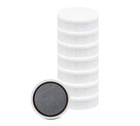 MAUL aimant MAULsolid, lot de 8 petits aimants puissants à usage multiple, aimants ronds au design moderne, Ø 20 x 7,5 mm, charge jusqu'à 0,3 kg, blancs