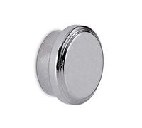 MAUL Aimant Néodyme, Aimant Rond Puissant à Usage Multiple, Aimant au design Moderne et Élégant, 16 x 7 mm, Charge Jusqu'à 5 kg, Argent