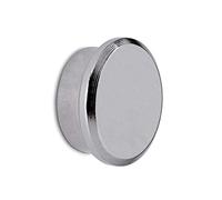 MAUL Aimant Néodyme, Aimant Rond Puissant à Usage Multiple, Aimant au design Moderne et Élégant, 22 x 9 mm, Charge Jusqu'à 8 kg, Argent