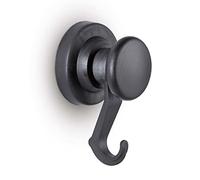 MAUL Aimant Néodyme avec Crochet Caroussel, Aimant Rond Puissant à Usage Multiple, Aimant au Design Moderne et Élégant, 53 mm, Charge Jusqu'à 10 kg, Noir