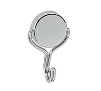 MAUL Aimant Néodyme avec Crochet Rotatif, Aimant le Plus Puissant de la Gamme, Aimant Rond au design Moderne et Élégant, 38, 5 mm, Charge Jusqu'à 50 kg, Argent
