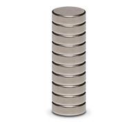 MAUL Aimant néodyme disque Ø 10 mm x H 3 mm argent 10 pièces