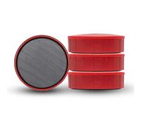 MAUL Aimant MAULsolid, Lot de 4 Gros Aimants Puissants à Usage Multiple, Aimants Ronds au design Moderne, 38 x 12, 5 mm, Charge Jusqu'à 1, 5 kg, Rouges