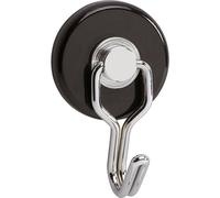 Maul Aimant (Ø x H) 35 mm x 53 mm rond, avec crochets noir, argent 2 pc(s) 6155790