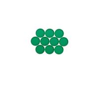 Maul aimants (10 pièces) Ø 34mm | Aimant en plastique | Aimant puissants pour tableau blanc magnetique | Aimants pour le bureau et l'atelier | Vert